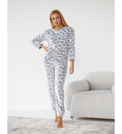 Жіноча флісова тепла піжама