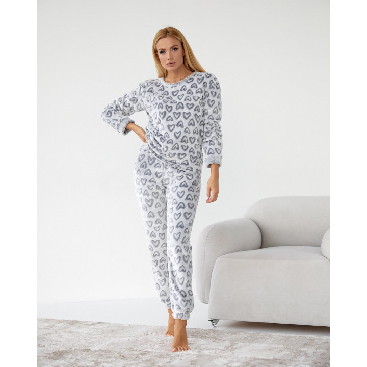 Жіноча флісова тепла піжама