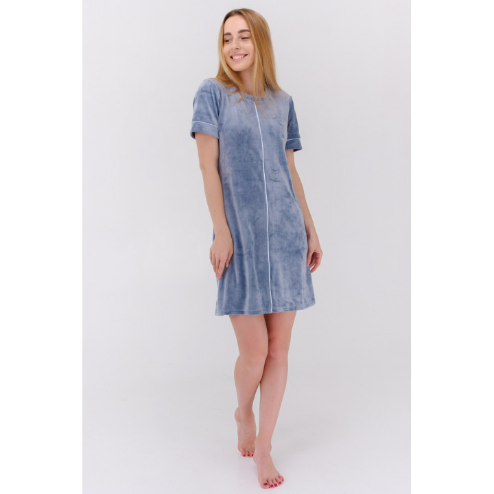 Нічна сорочка  з плюшевого велюру