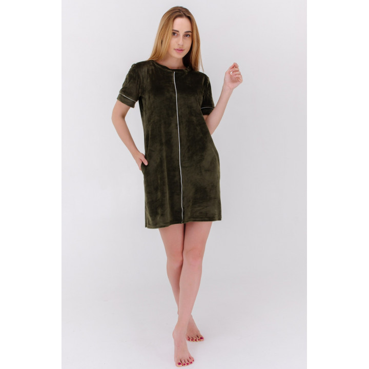 Нічна сорочка  з плюшевого велюру